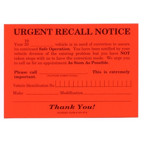 Asp Urgent Recall Notice Pk 726